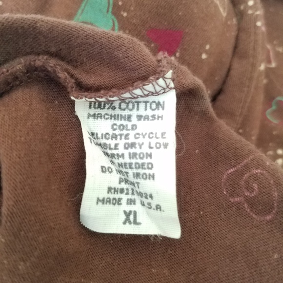 Brown Colorful Hearts Short Sleeves Shirt - Picture 4 of 4